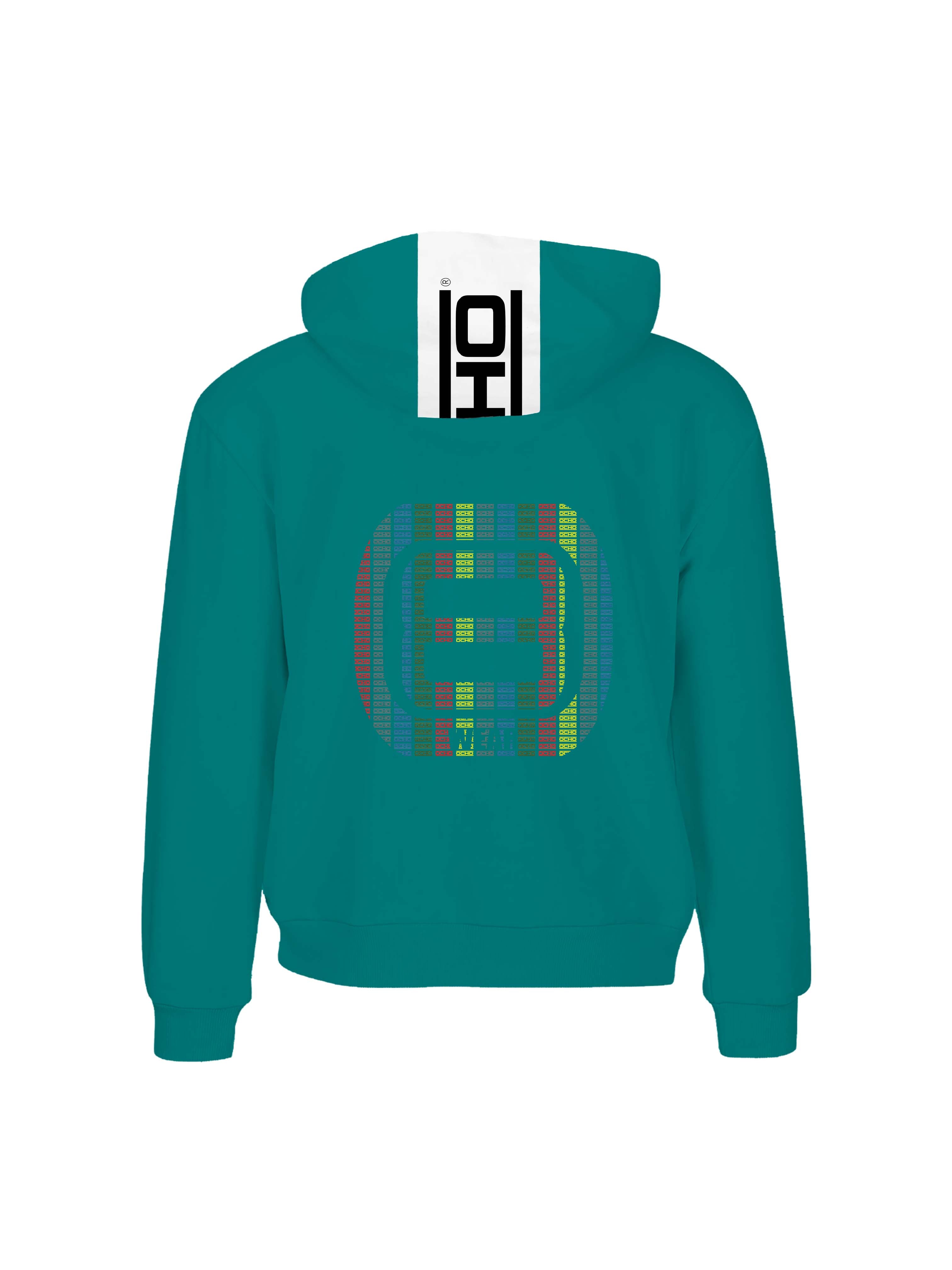 TURQUESA-SUDADERA CAPUCHA